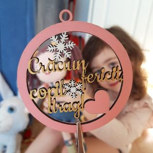 Glob din lemn - Craciun fericit , tata [3]