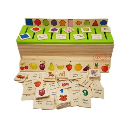 Joc de sortare si asociere in stil Montessori - piese in limba romana / engleza [3]