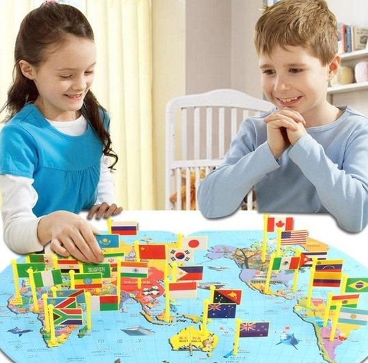 Joc harta lumii cu stegulete [2]