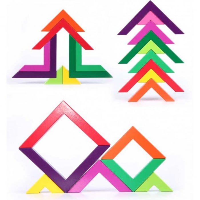 Set constructii lemn Matematice Spielmath - curcubeu [4]