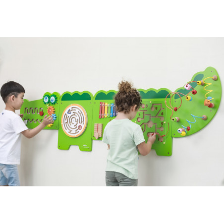 Jucarie multifunctionala de perete - crocodil Viga [2]
