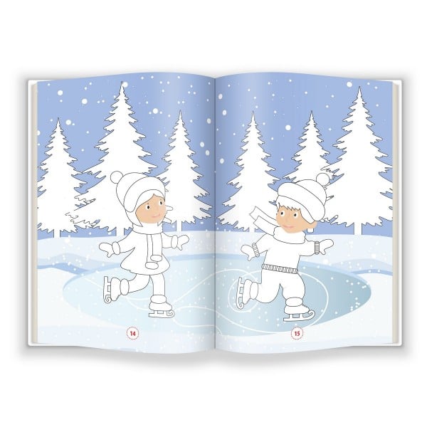 Omul de zăpadă Carte de colorat cu abțibilduri [4]