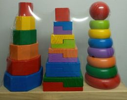 Piramida in stil Montessori 3 in 1 - forme geometrice de stivuit [4]