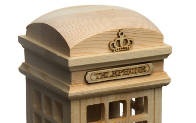 Pusculita din lemn - cabina telefonica [2]