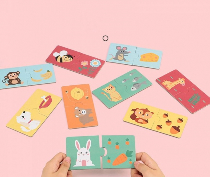 Puzzle de asociere - Ce mananca animalele [2]