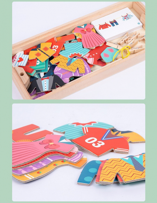 Joc imbraca prietenii cu hainute - puzzle si cartonase [4]