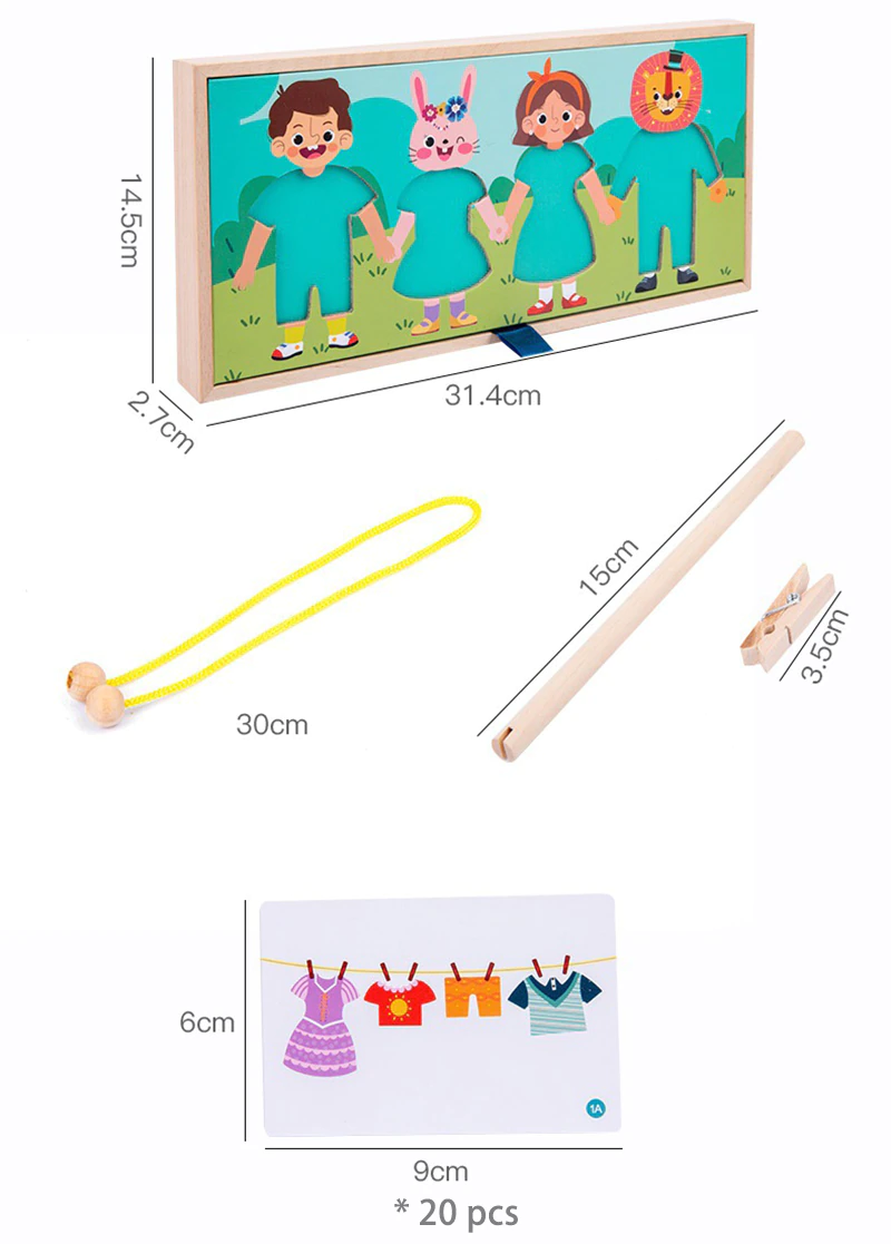 Joc imbraca prietenii cu hainute - puzzle si cartonase [5]