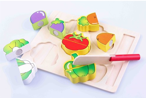 Puzzle incastru de taiat / feliat - legume [3]