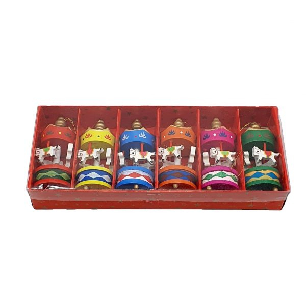 Carusel cu caluti - set 6 ornamente brad Craciun [3]