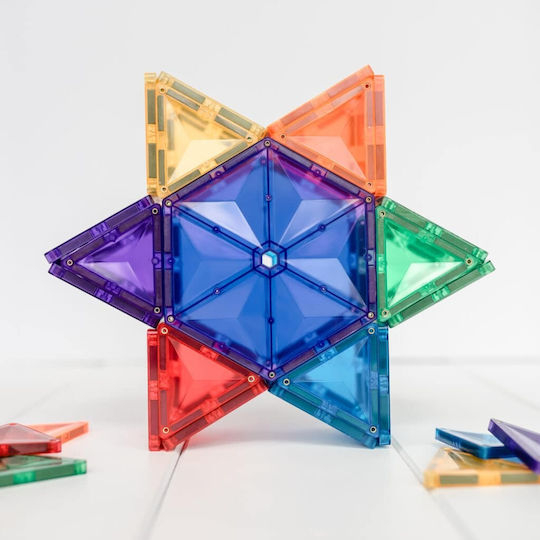 Set Connetix 30 piese magnetice de construcție, Rainbow Geometry - curcubeu [4]