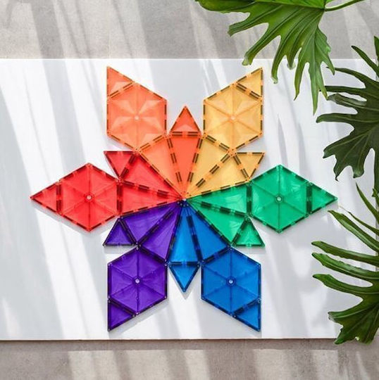Set Connetix 30 piese magnetice de construcție, Rainbow Geometry - curcubeu [7]
