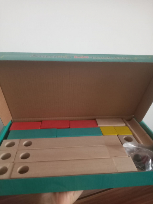 Set de constructie – Circuit Marble Track cu 6 bile si piese din lemn [5]