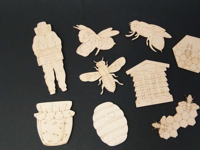 Figurine lemn cu albine - set apicultura [2]