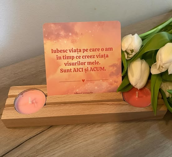 Suport pentru lumanare si mesaje 20cm [2]
