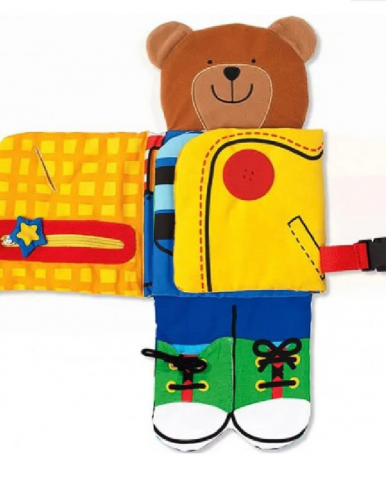 Urs textil in stil carte activitati pentru stimulare senzoriala - Imbraca ursuletul [2]