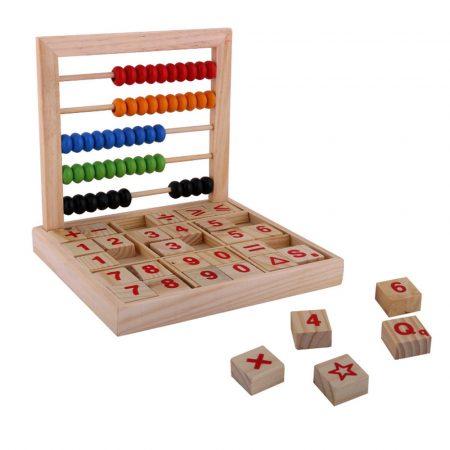 Abac din lemn cu litere , cifre si operatii matematice -numaratoare [1]
