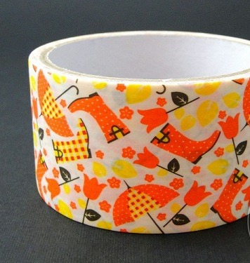 Adezivi, ustensile, baze - BANDA ADEZIVA DECOR 48MM/5M - Ploaie vesela