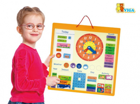 Calendar magnetic mare cu ceas Viga [1]