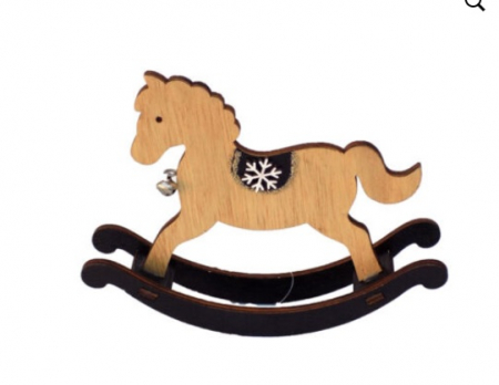 Figurine lemn - Calut balansoar lemn - maro