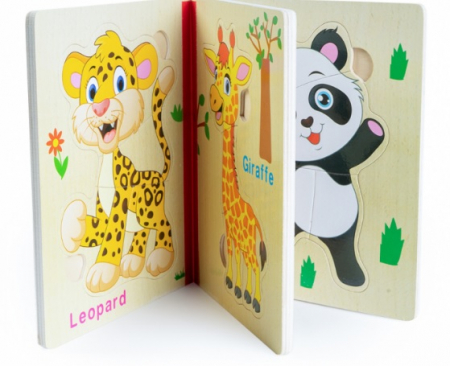 Carte puzzle din lemn animale [1]