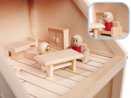 Casa de papusi din lemn cu mobilier si figurine [6]