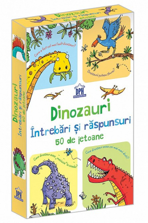 Varsta - Dinozauri - Intrebari si raspunsuri - 50 de Jetoane