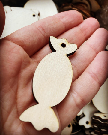 Figurina mini lemn - bomboana [0]