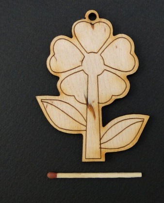 Figurine lemn - Figurina lemn floare