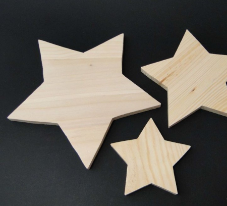 Forma stea din lemn - set de stele [0]