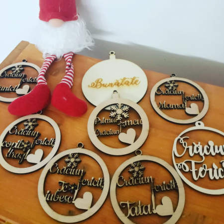 Glob din lemn - Craciun fericit , copil drag! [1]