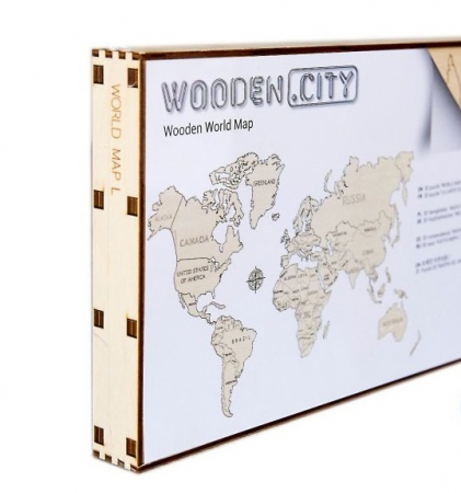 Harta lumii puzzle 3D de perete (M) - Wooden City [3]