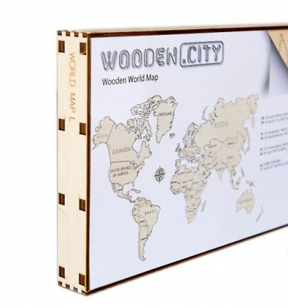 Harta lumii puzzle 3D de perete (L) - Wooden City [2]