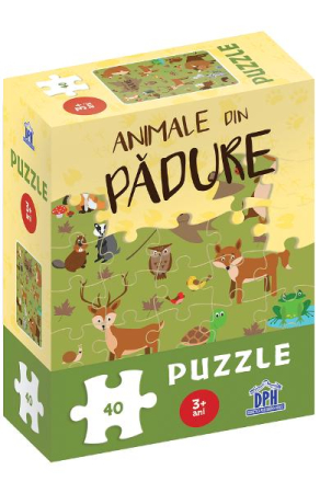 Jucarii, carti si materiale in stil Montessori - Animale din padure: Puzzle