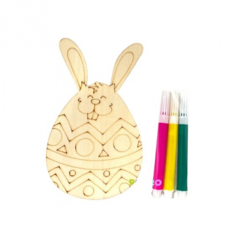 Figurine lemn - Figurina Craft de colorat Oul Iepurasului