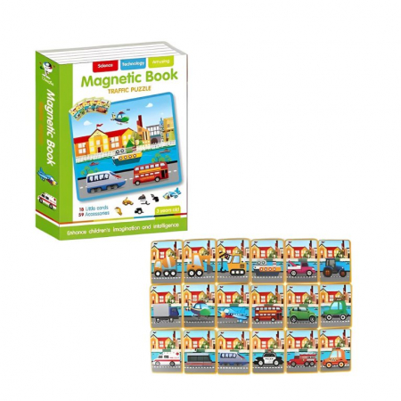 Carte Magnetica Vehicule – Puzzle Magnetic Traffic mijloace de transport [1]