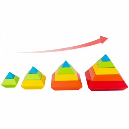 Piramida in stil Montessori - joc 3D curcubeu de construit [2]