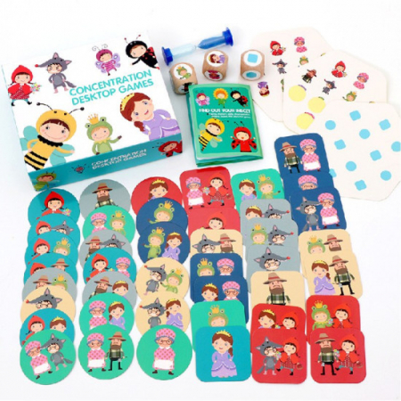 Jocuri de societate / board games - Joc de atentie si asociere cu zaruri Insecte Concentration Desktop Game - joc de memorie si potrivire
