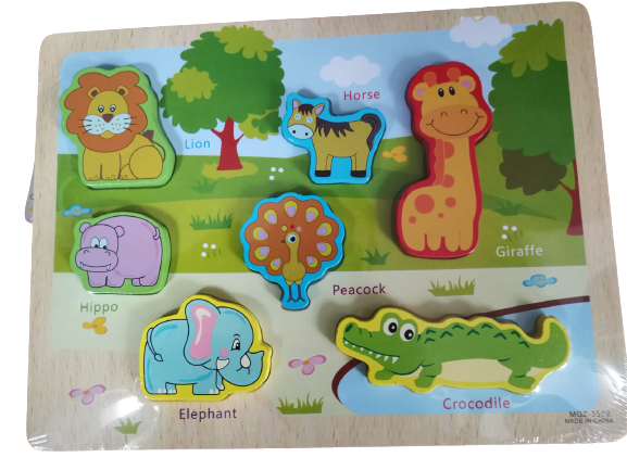 Jucarii de logica si cu notiuni de matematica - Puzzle 3D - animale salbatice din jungla