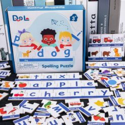 Jucarii, carti si materiale in stil Montessori - Joc Puzzle de asociere - Cuvinte in limba engleza
