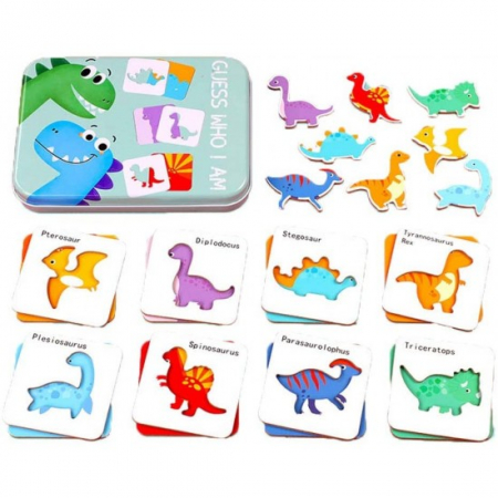 Joc puzzle de asociere Dinozauri - GHICESTE dinozaurul - Guess who I am [1]
