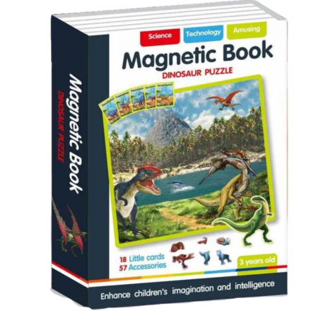 Joc sub forma de carte - piese magnetice – dinozauri [1]