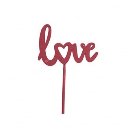 Figurine lemn - Love - ornament inserabil