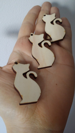 Martisor - figurina lemn pisica [1]