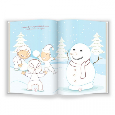 Omul de zăpadă Carte de colorat cu abțibilduri [2]