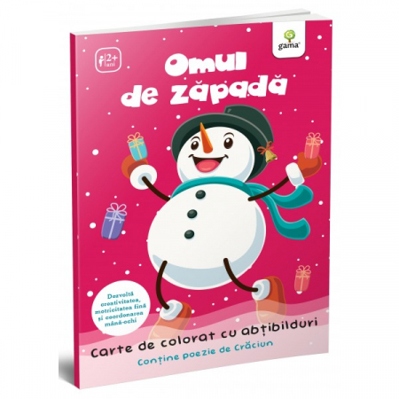 Omul de zăpadă Carte de colorat cu abțibilduri [0]