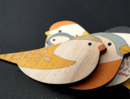 FIGURINA LEMN - PASARI SET [1]