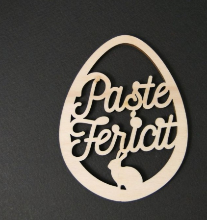 Figurine lemn - Figurina lemn ou - Paste fericit