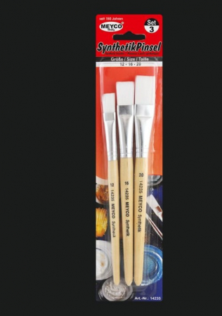 Rechizite - Pensule sintetice late - set pensoane