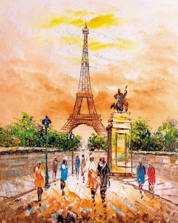 Pictură pe numere 40x50cm - Eiffel Tower [0]