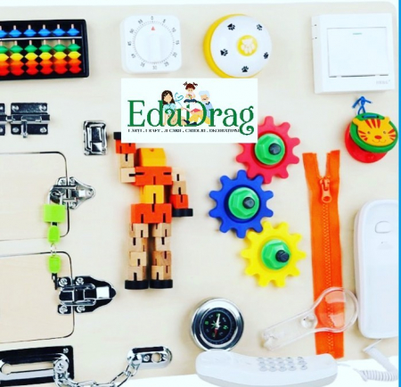 Placa senzoriala cu telefon - busy board cu incuietori si activitati in stil Montessori [0]